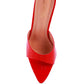 French Cut Croc Texture Patent Faux Leather Sandals