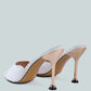 French Cut Croc Texture Patent Faux Leather Sandals