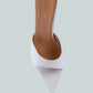 French Cut Croc Texture Patent Faux Leather Sandals