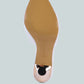 French Cut Croc Texture Patent Faux Leather Sandals