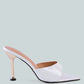 French Cut Croc Texture Patent Faux Leather Sandals