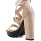Fresh Daisy Harness Straps Block Heel Sandals