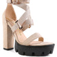 Fresh Daisy Harness Straps Block Heel Sandals