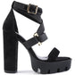 Fresh Daisy Harness Straps Block Heel Sandals