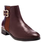 Frothy Buckled Ankle Boots With Croc Detail