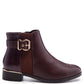 Frothy Buckled Ankle Boots With Croc Detail