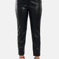 Faux Leather Contrast Stitch Pants