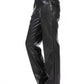 Faux Leather High Waist Straight Trousers