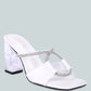 Fineapple Rhinestone Embellished Clear Sandals