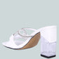Fineapple Rhinestone Embellished Clear Sandals