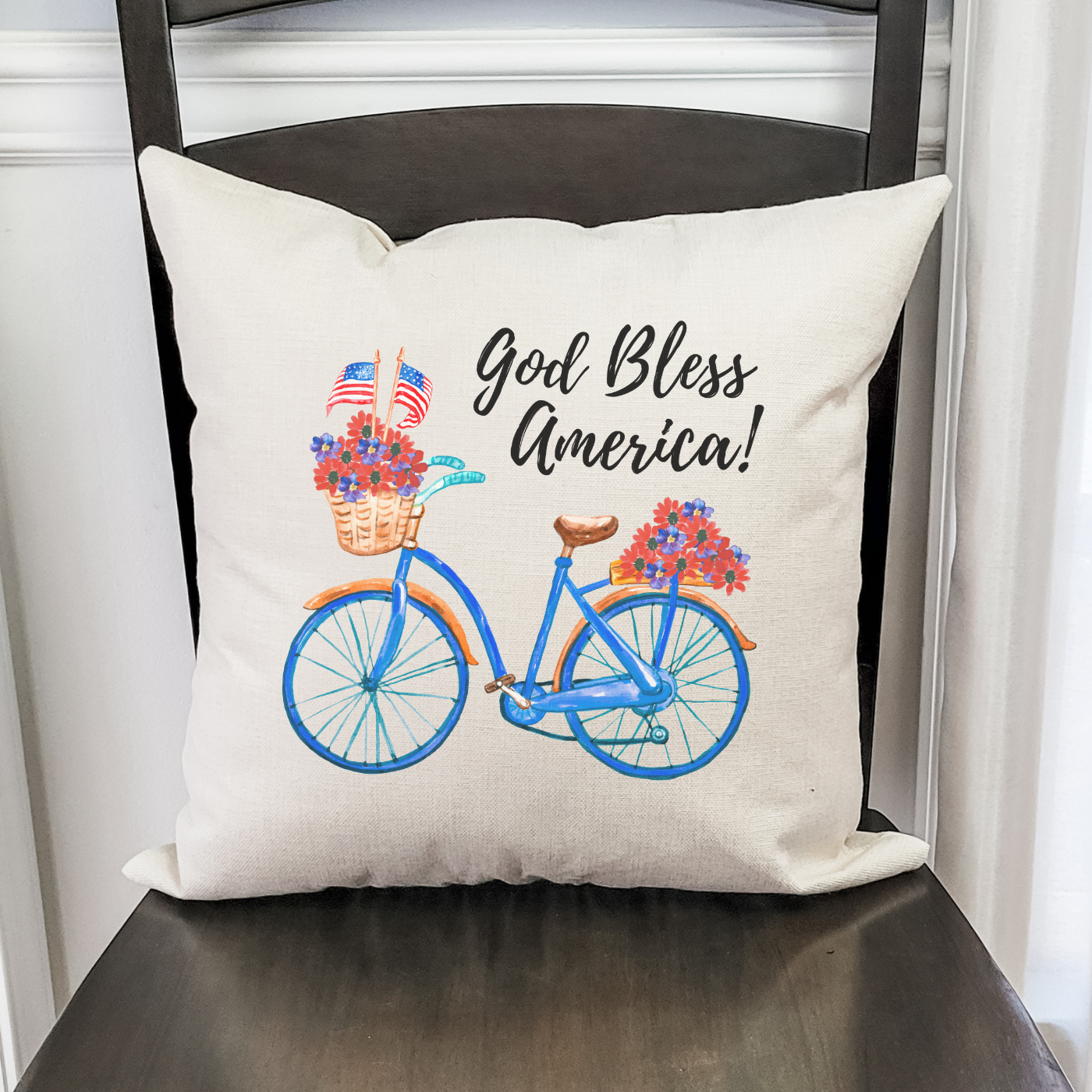 God Bless America Pillow Cover