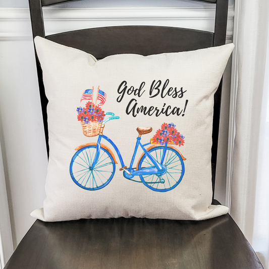 God Bless America Pillow Cover