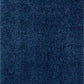 Faina Solid Dark Blue Shag Rug Washable