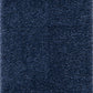 Faina Solid Dark Blue Shag Rug Washable