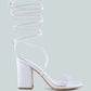 High Cult Strappy Tie-Up Block Heels