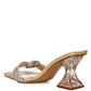 Hiorda Rhinestone Knotted Spool Heel Sandals