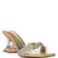 Hiorda Rhinestone Knotted Spool Heel Sandals