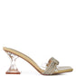 Hiorda Rhinestone Knotted Spool Heel Sandals