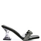 Hiorda Rhinestone Knotted Spool Heel Sandals