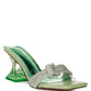 Hiorda Rhinestone Knotted Spool Heel Sandals