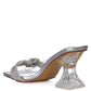 Hiorda Rhinestone Knotted Spool Heel Sandals