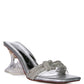 Hiorda Rhinestone Knotted Spool Heel Sandals