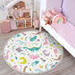 Dinosaur Kids Room Round Rug, Dinosaur Nursery Room Circle Carpet,