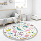 Dinosaur Kids Room Round Rug, Dinosaur Nursery Room Circle Carpet,