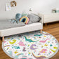 Dinosaur Kids Room Round Rug, Dinosaur Nursery Room Circle Carpet,