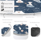 Animal Printed Area Carpet, Space Planet Circle Rug, Nursery Room