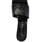 Carmen Woven Strap Mid Heel Sandals