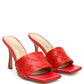 Carmen Woven Strap Mid Heel Sandals
