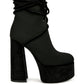After Pay High Heel Velvet Knitted Boot