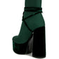 After Pay High Heel Velvet Knitted Boot