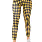 High Waist Yellow Hounds Tooth Running Leggings
