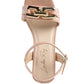 Icicle Clear Low Heel Metal Chain Sandals
