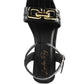 Icicle Clear Low Heel Metal Chain Sandals