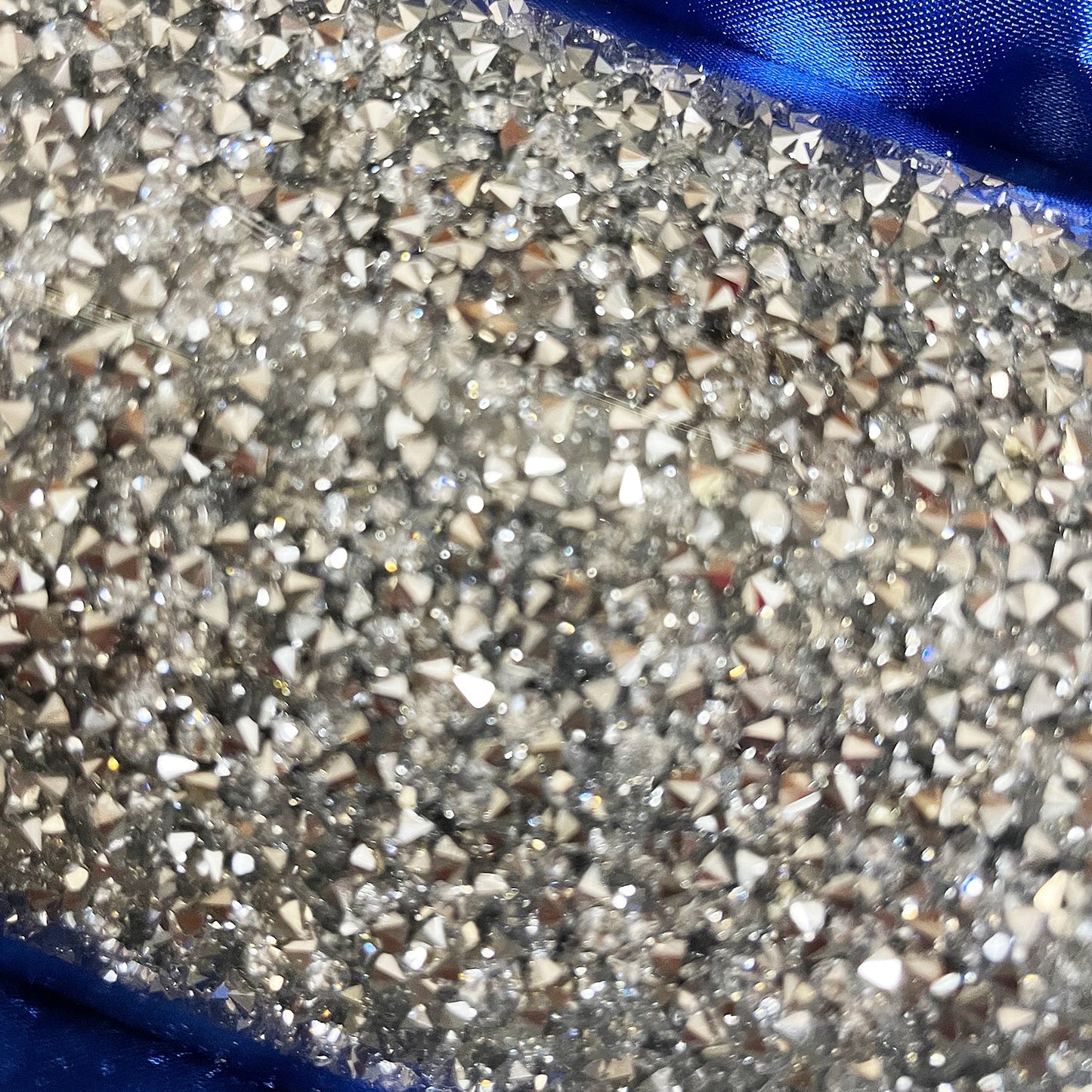 Silver Crushed Diamond Glass Canister in Gift Box