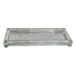 Silver Crushed Diamond Glass Tray in Gift Box