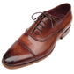 Paul Parkman Men's Captoe Oxfords Brown Hand Painted Shoes