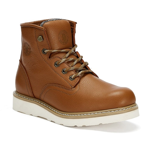 ROCKROOSTER Roberta Men's Safety Water Resistant Tan Leather Wedge