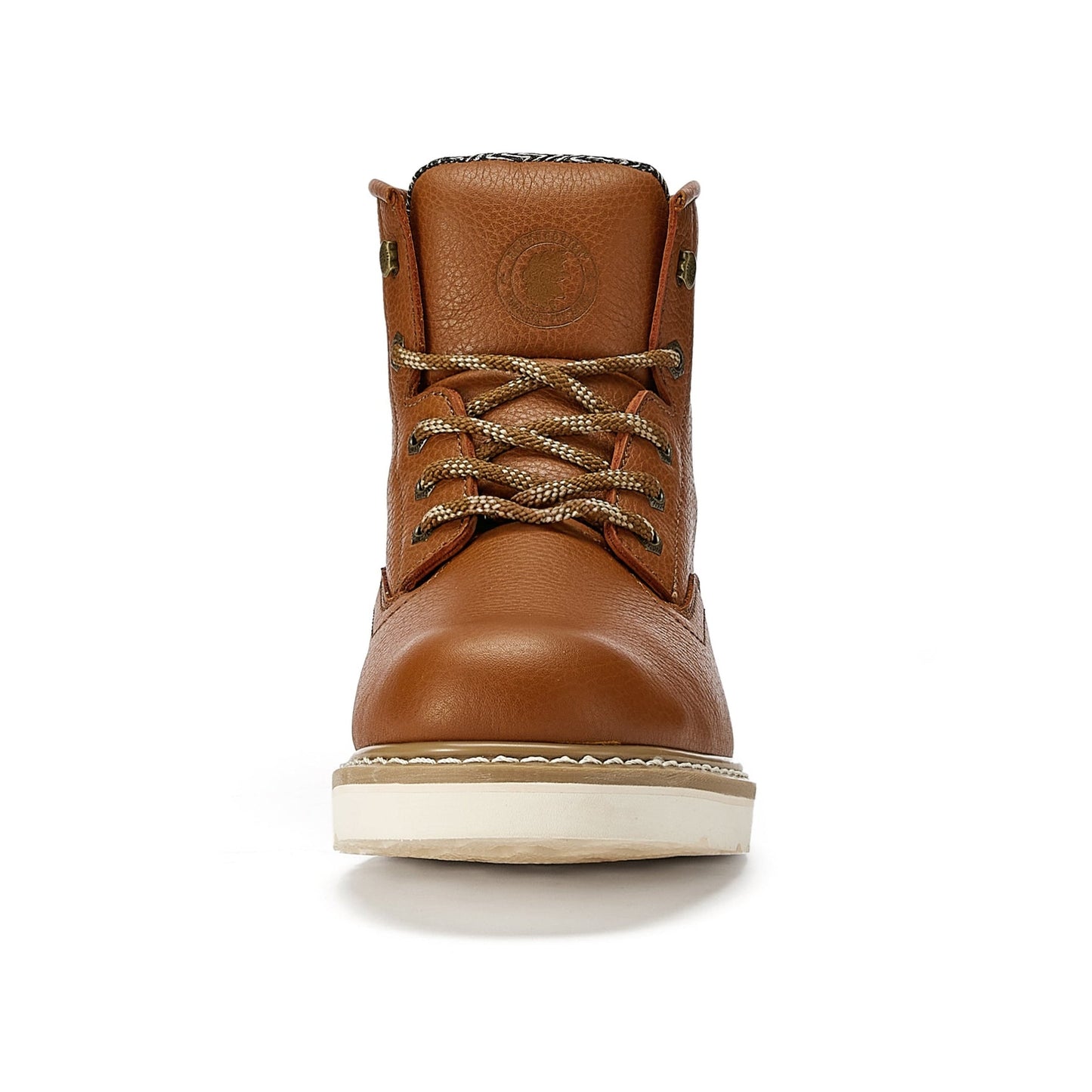 ROCKROOSTER Roberta Men's Safety Water Resistant Tan Leather Wedge