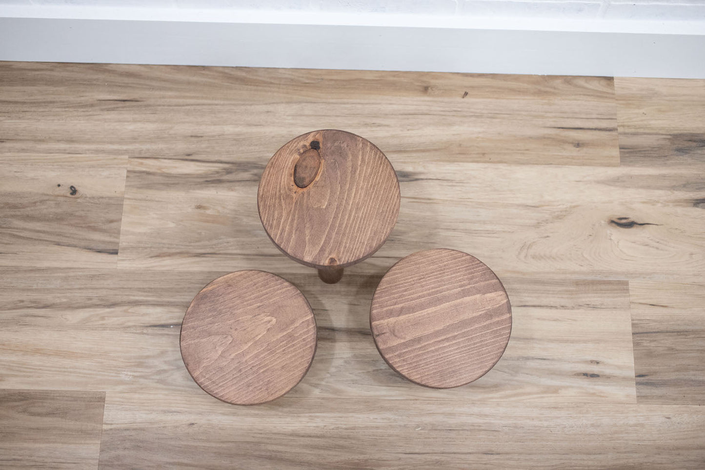 Pedestal Plant Stands, Set of 3 Wood Risers