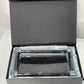 Soap Dispenser and Toothbrush Holder with Tray, Black Crushed Diamond