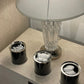 Exquisite Three Glass Canister Set, Black Crushed Diamond Glass