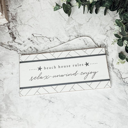 Beach House Rules Hanging Decor