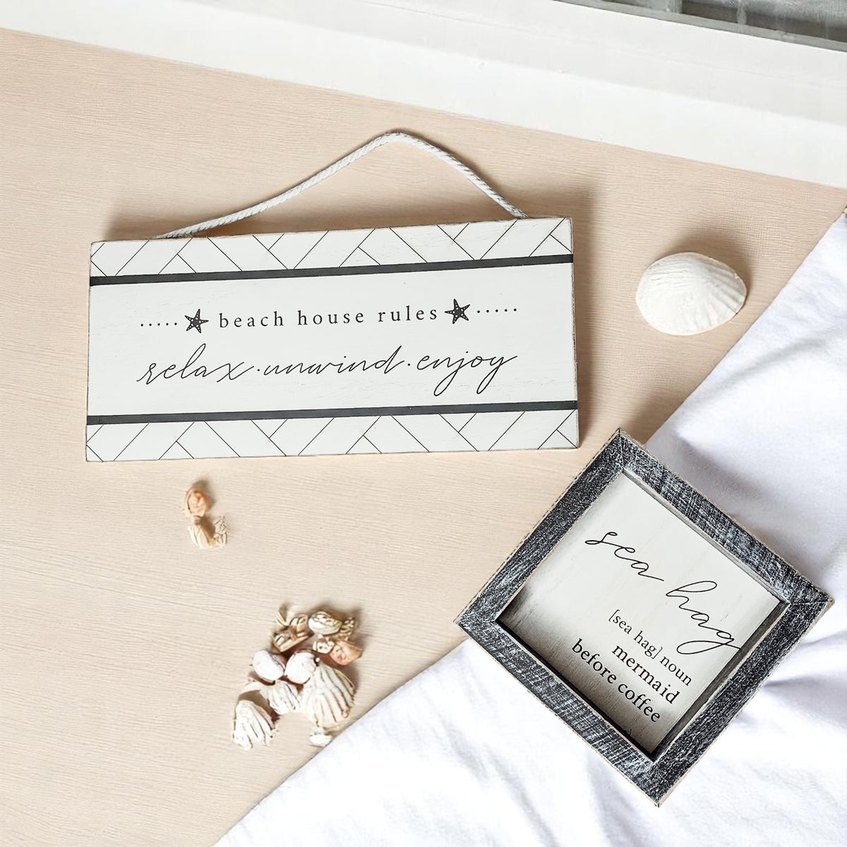 Beach House Rules Hanging Decor