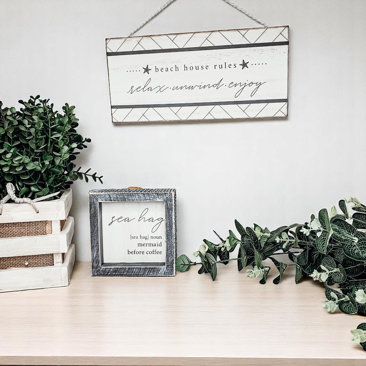 Beach House Rules Hanging Decor