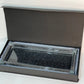 Three Glass Canister Set on a Tray, Black Crushed Diamond Glass