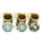 Exquisite Three Glass Canister Set, Gold Crushed Diamond Glass